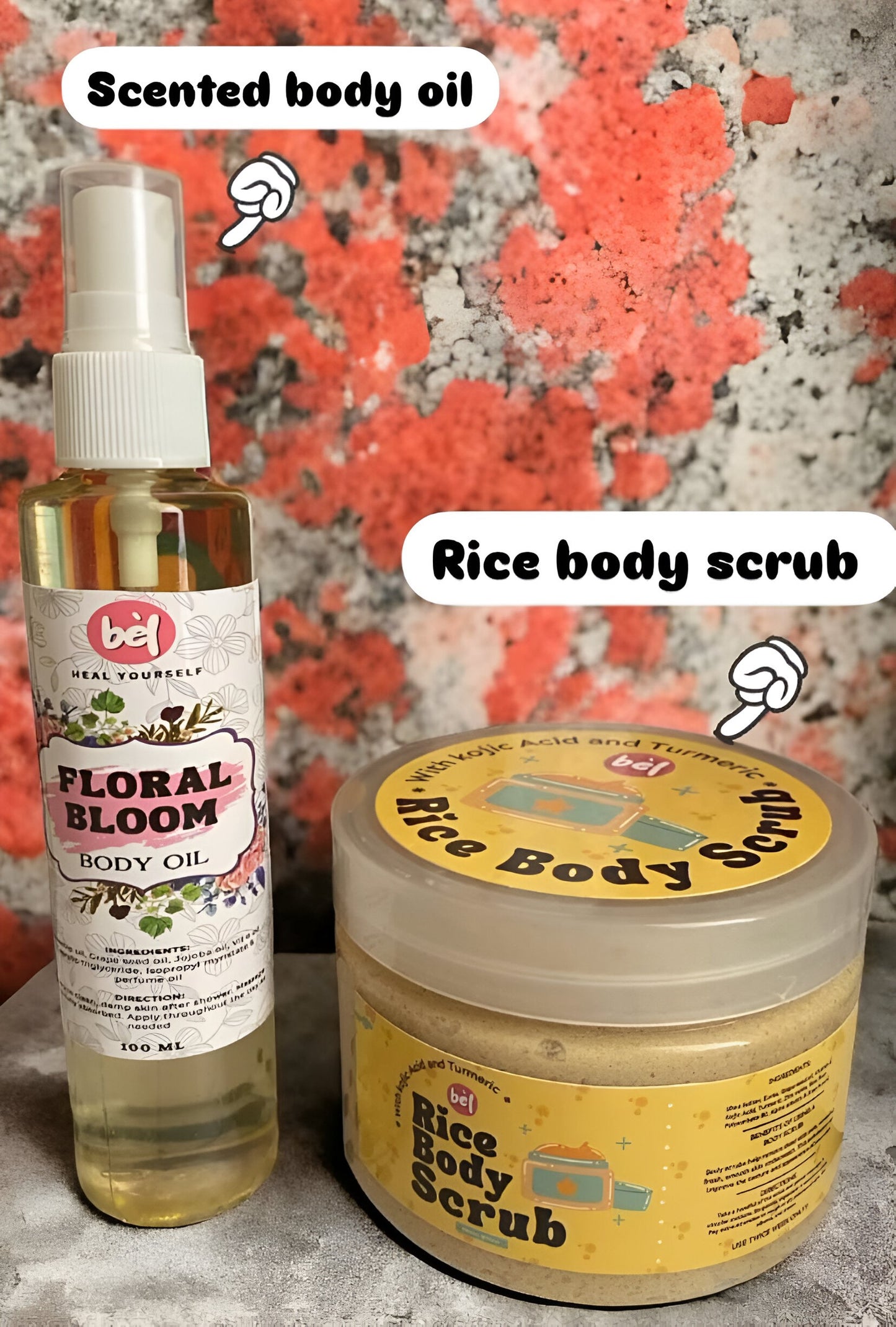 Deal 1 (Rice Body Scrub 300g & Scented Body Oil 100ml)