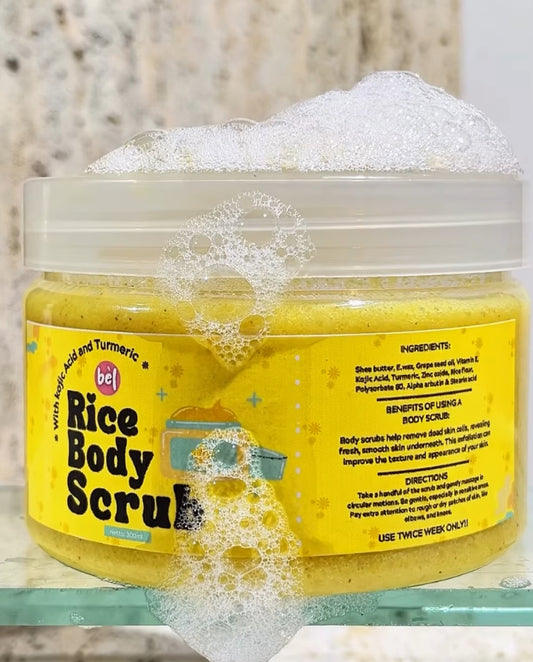 Rice Body Scrub (Infused With Kojic Acid and Alpha Arbutin) 300g